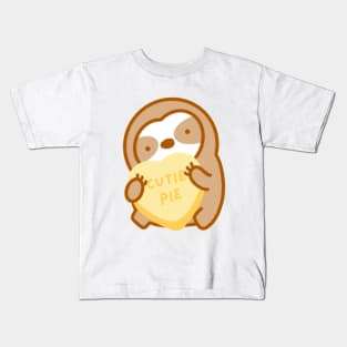 Cute Valentine Cutie Pie Candy Heart Sloth Kids T-Shirt